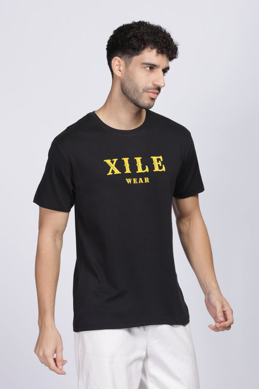 Xile Wear Black Classic Fit T-Shirt 100% Cotton