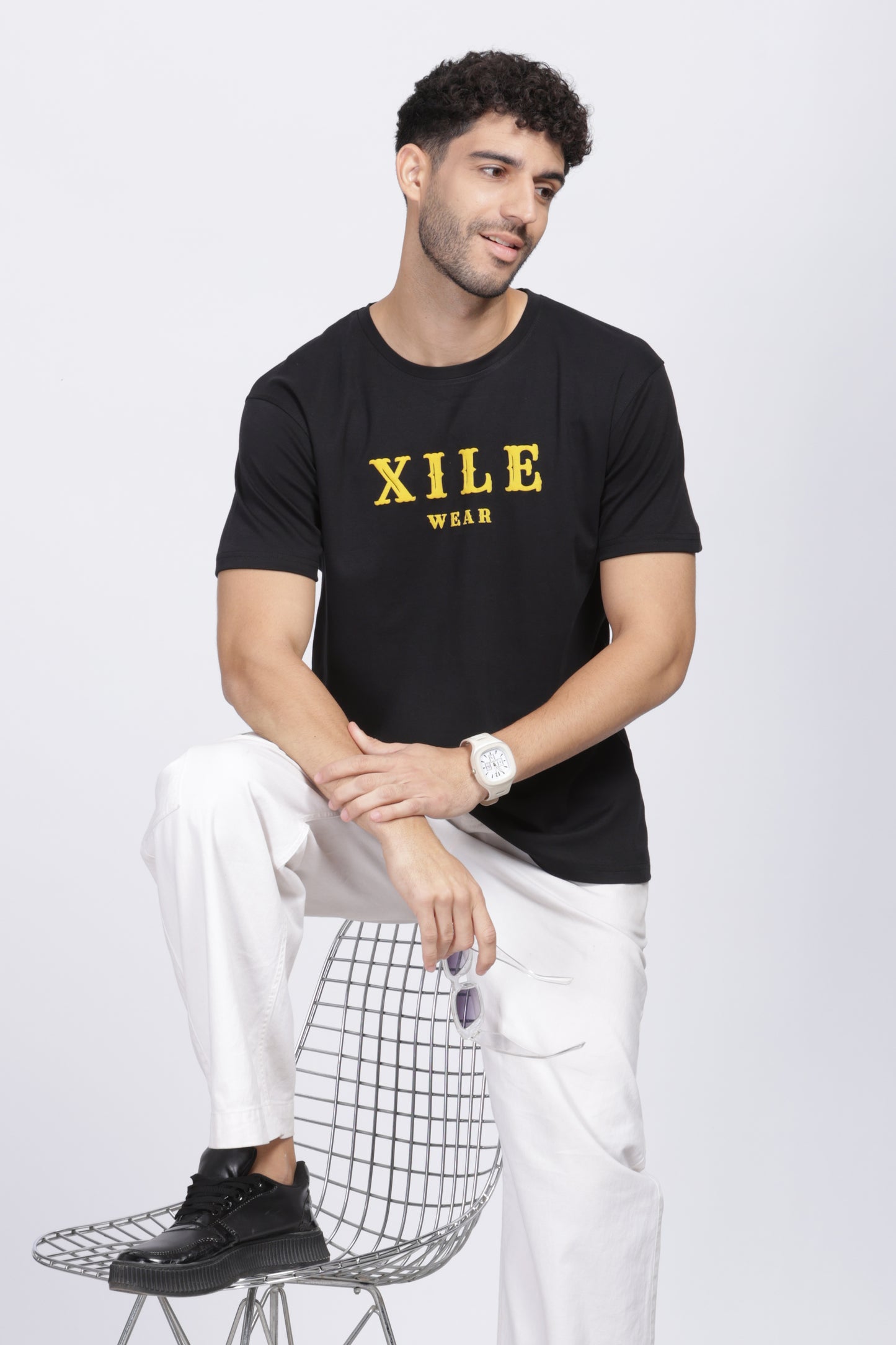 Xile Wear Black Classic Fit T-Shirt 100% Cotton