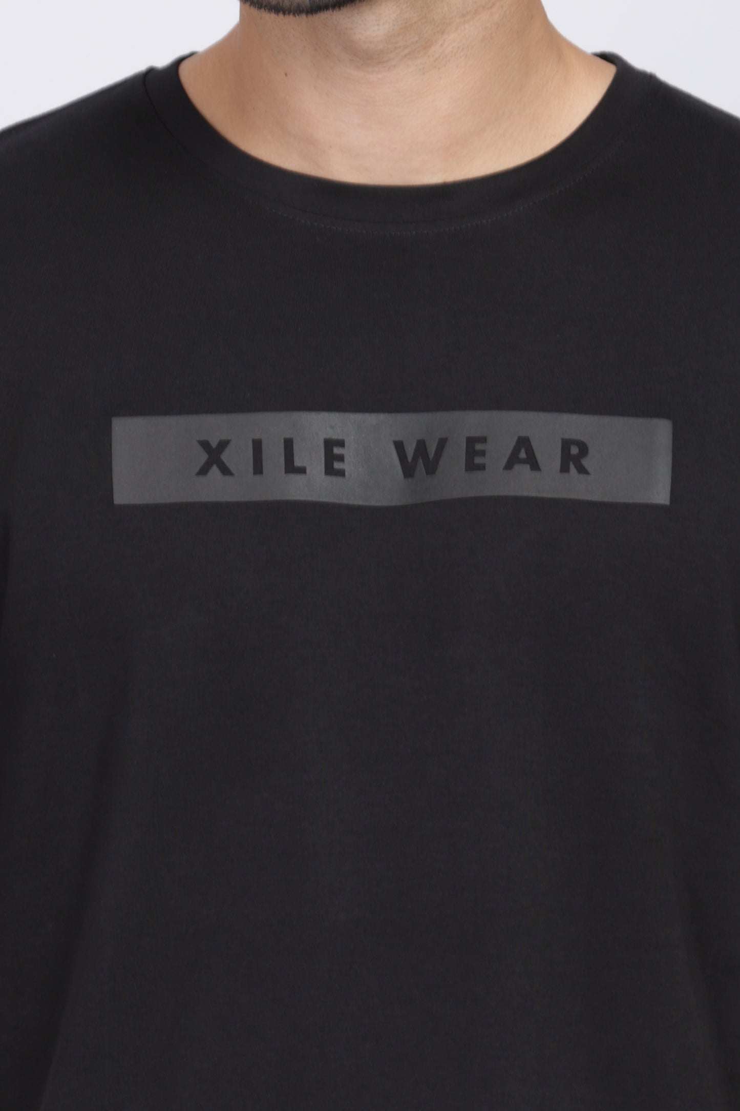 Xile Wear 100% Cotton 3D Graphic Print Black Classic Fit T-Shirt